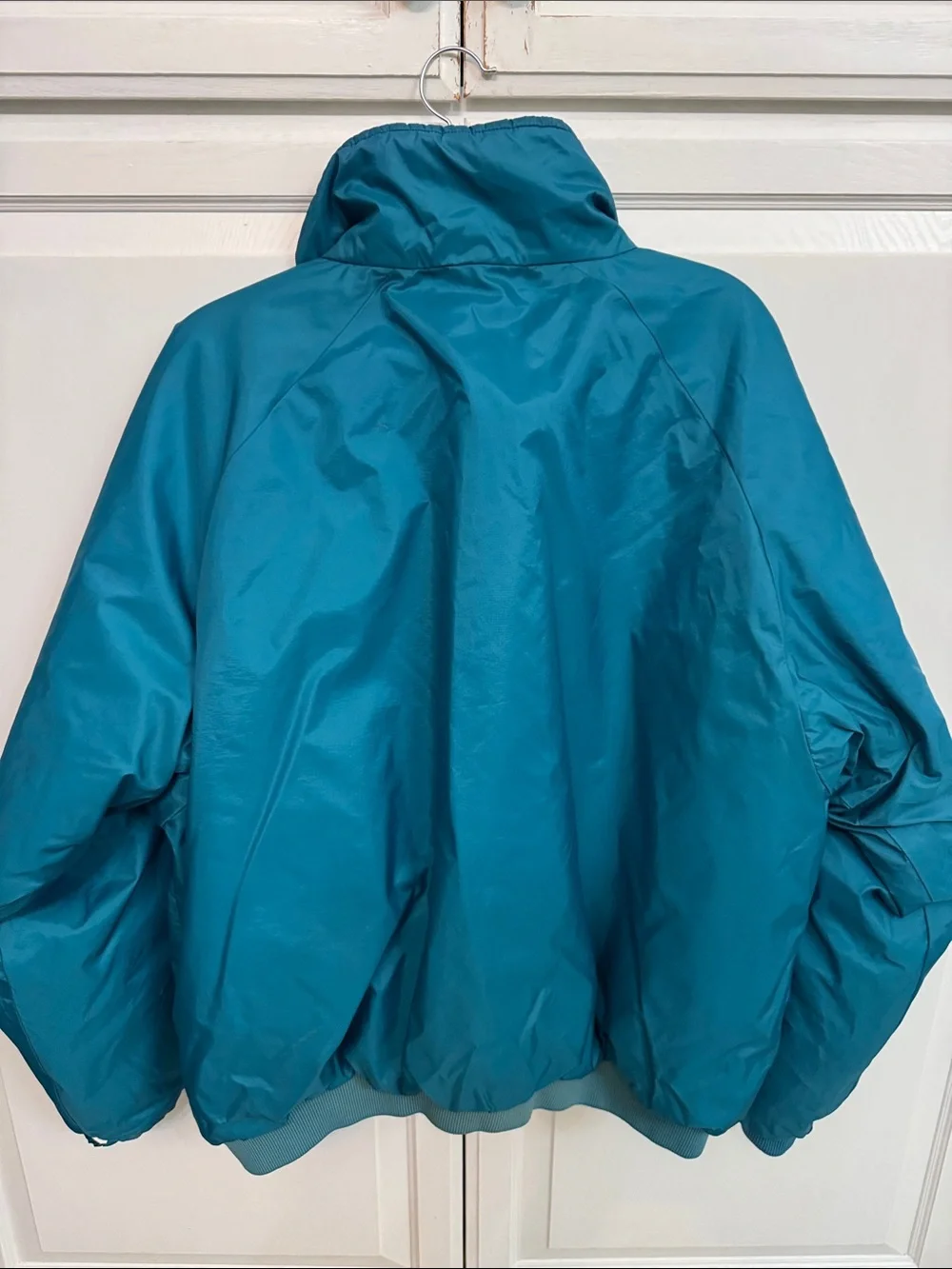 Vintage Columbia Men's or Women’sTeal and Black Reversible Puffy Zip Jacket size